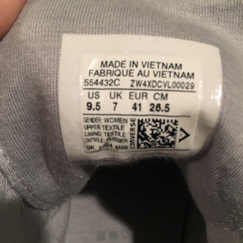 Converse Womens Gray High tops BARELY WORN - Picture 6 of 6